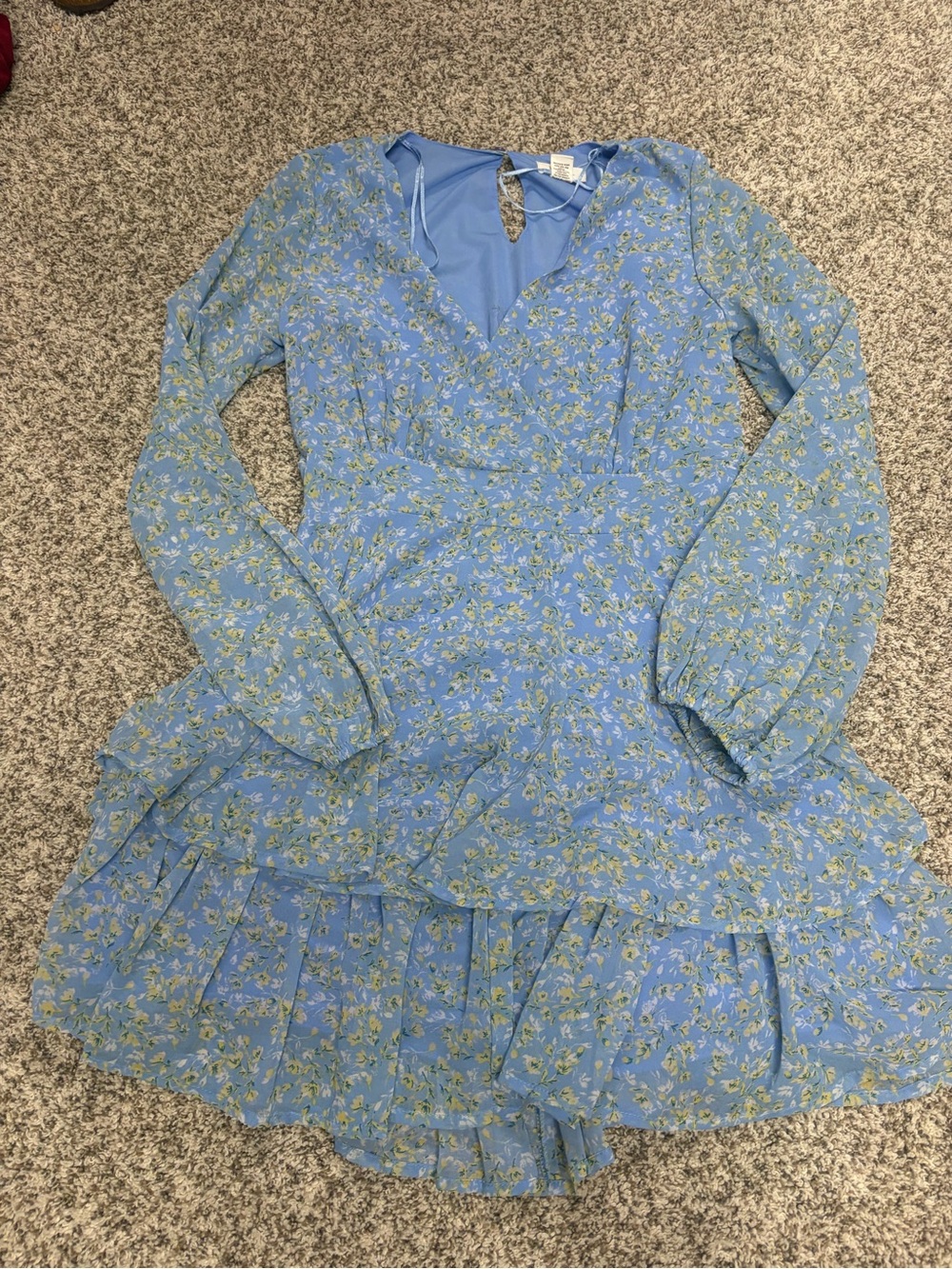 Blue Floral Dress - Women's Small